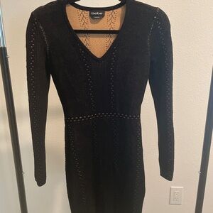 Bebe Black Long Sleeve Dress